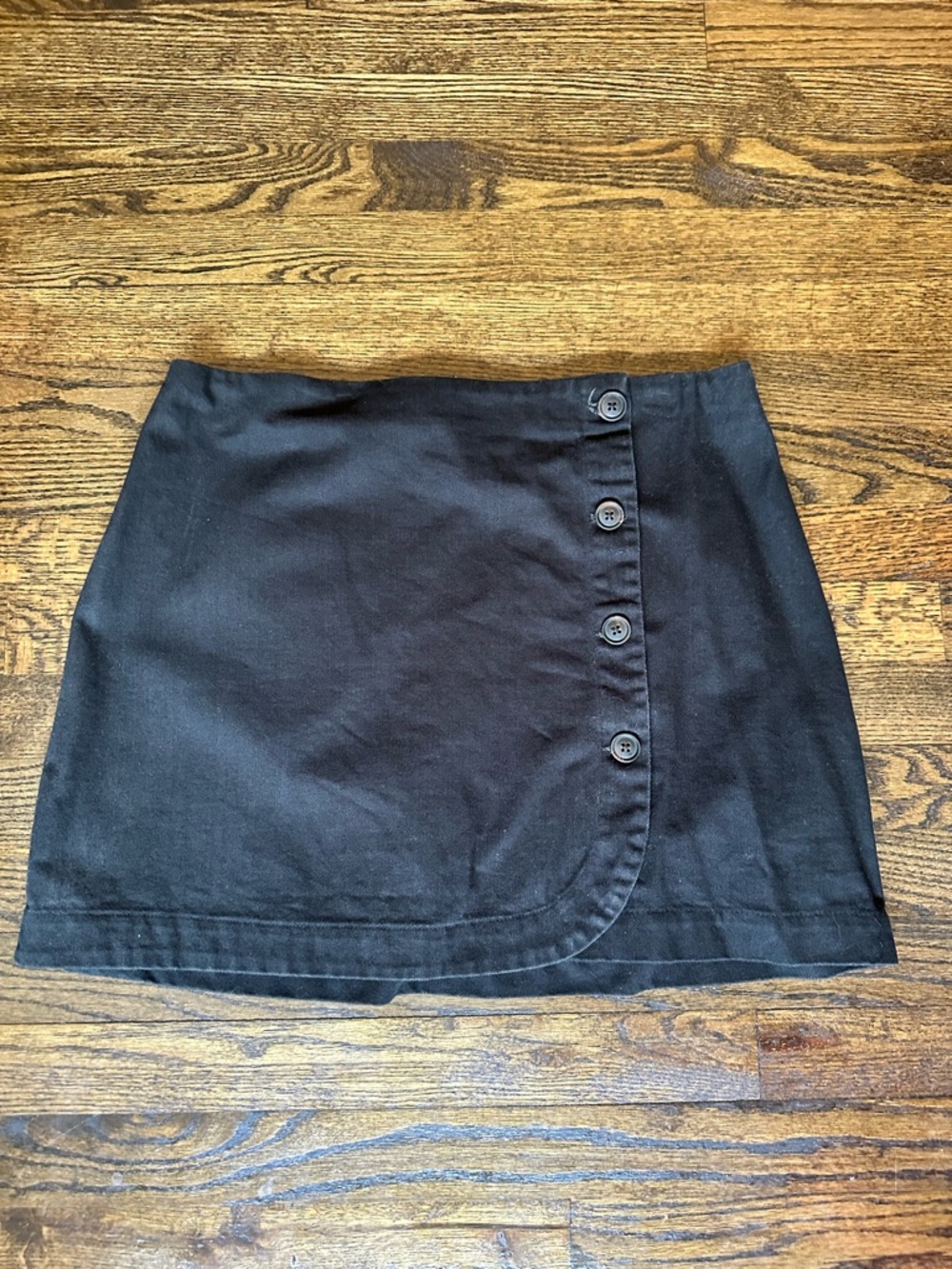 Urban Outfitters Denim Black Button Mini Skirt , Size L